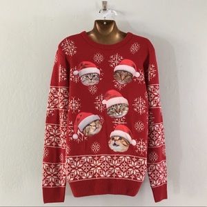 Men’s Kitty Cat Ugly Christmas Sweater
